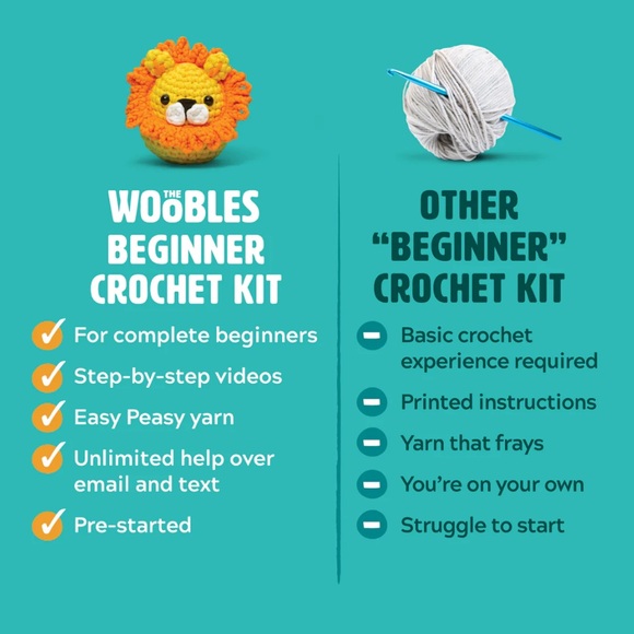 The Woobles: Pierre the Penguin (Blue) - Crochet Kit - Picture 7 of 12